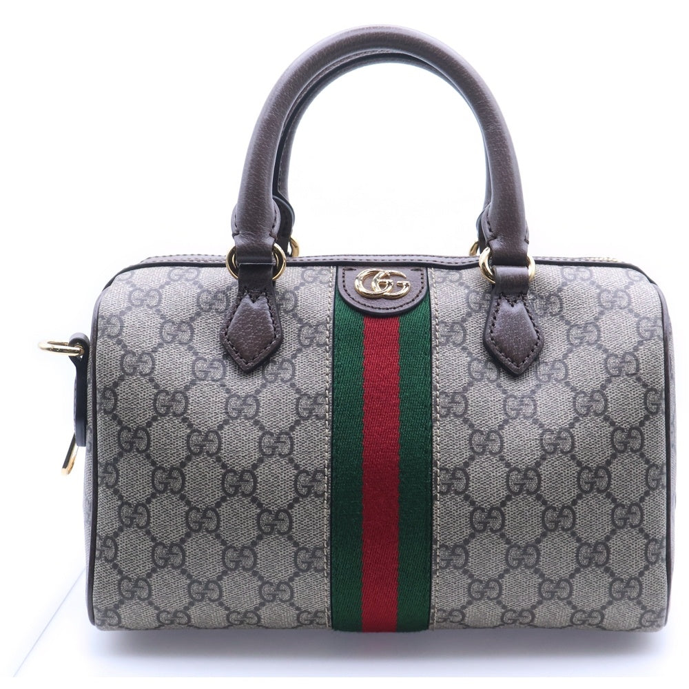 GUCCI(グッチ) GGキャンバス オフィディア スモール 2WAY ハンドバッグ ボストンバッグ ブラウン 772061 レディース