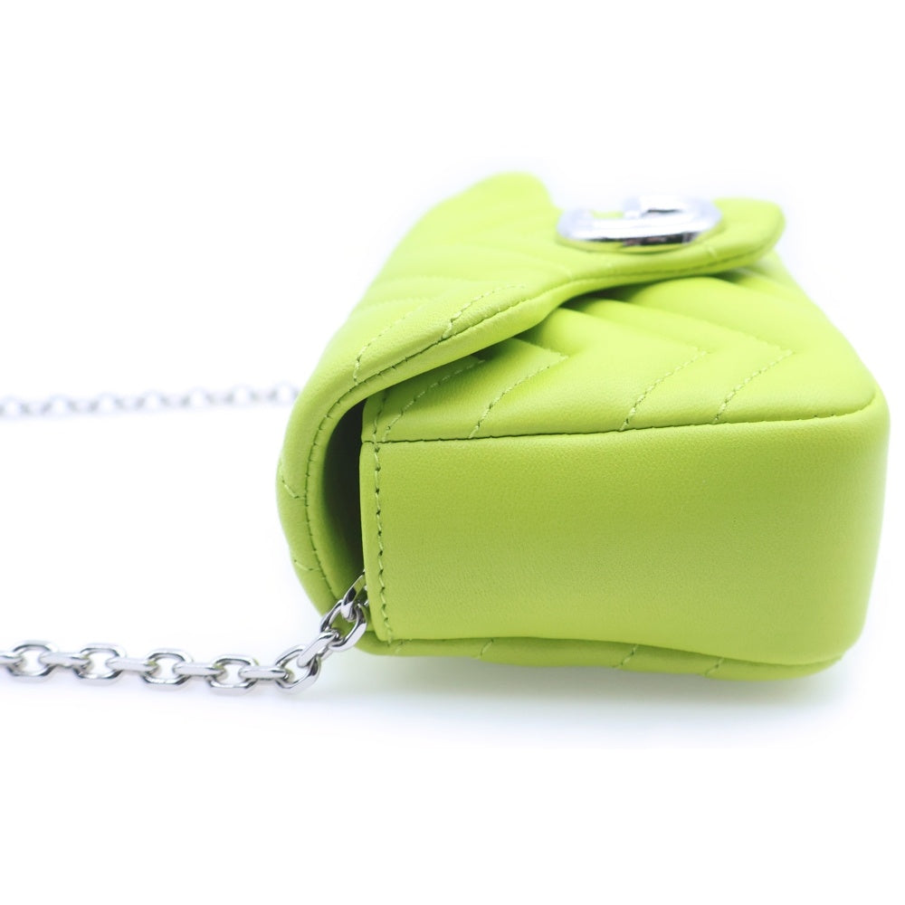 GUCCI(グッチ) GGマーモント キルティング レザーショルダーバッグ イエロー 841290 レディース