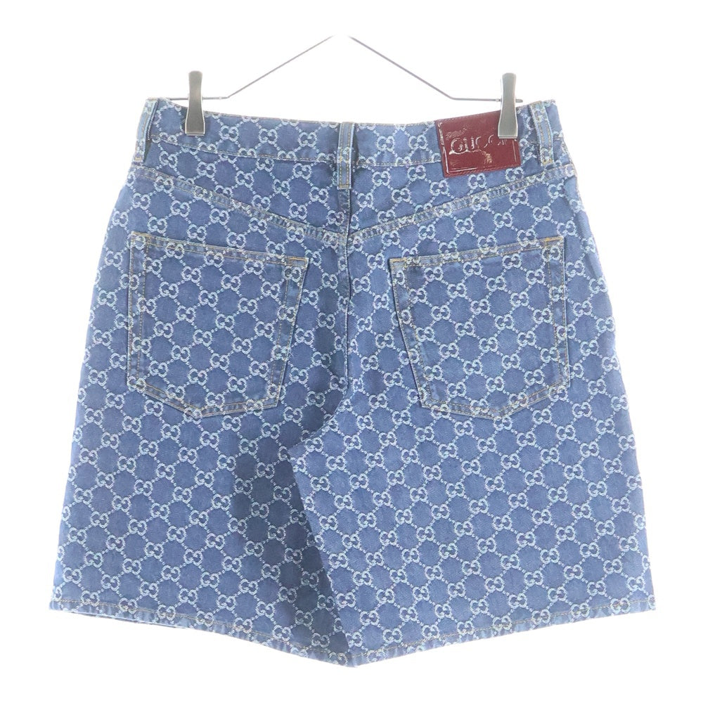GUCCI(グッチ) GGジャガード デニムショーツ ハーフパンツ ブルー 782163