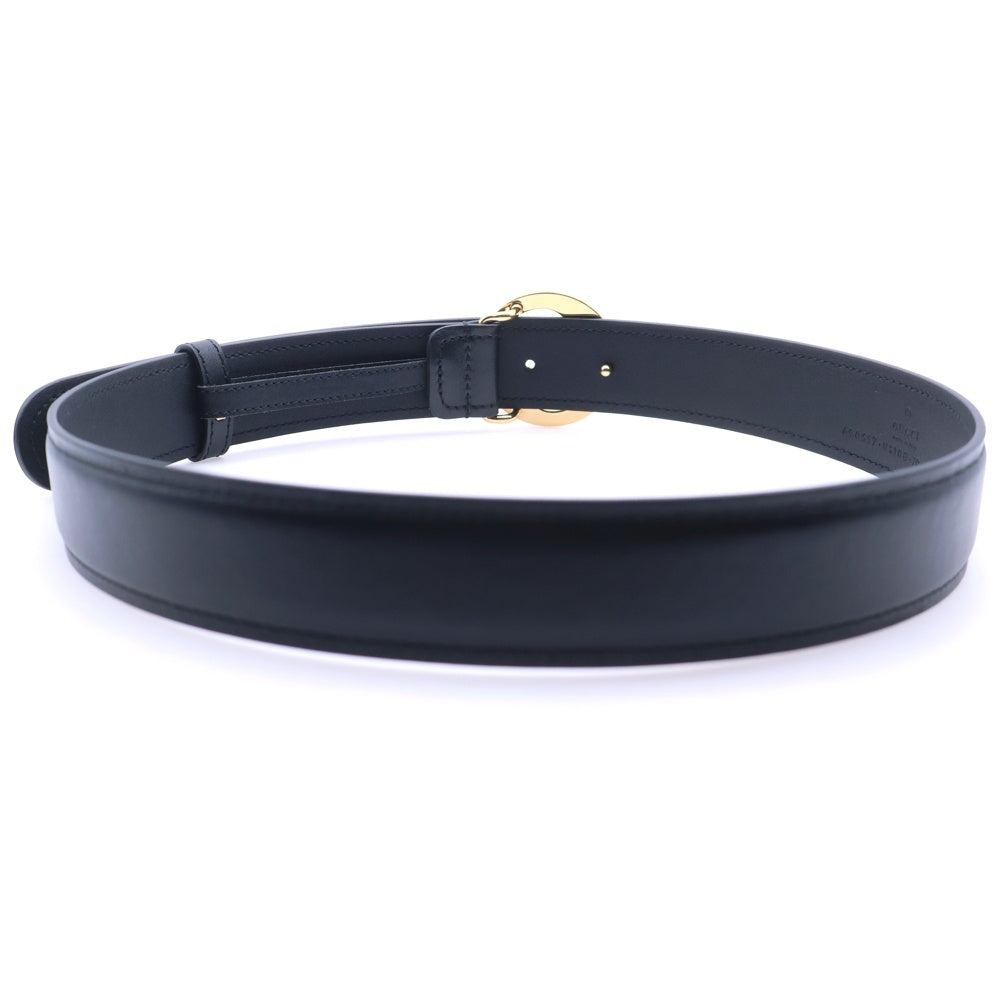 GUCCI(グッチ) インターロッキングG レザーベルト ブラック 690557