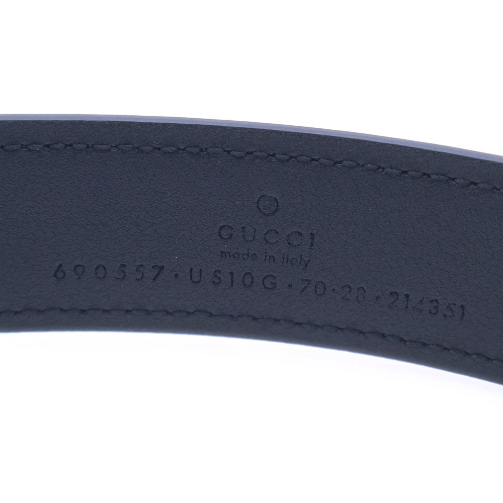 GUCCI(グッチ) インターロッキングG レザーベルト ブラック 690557