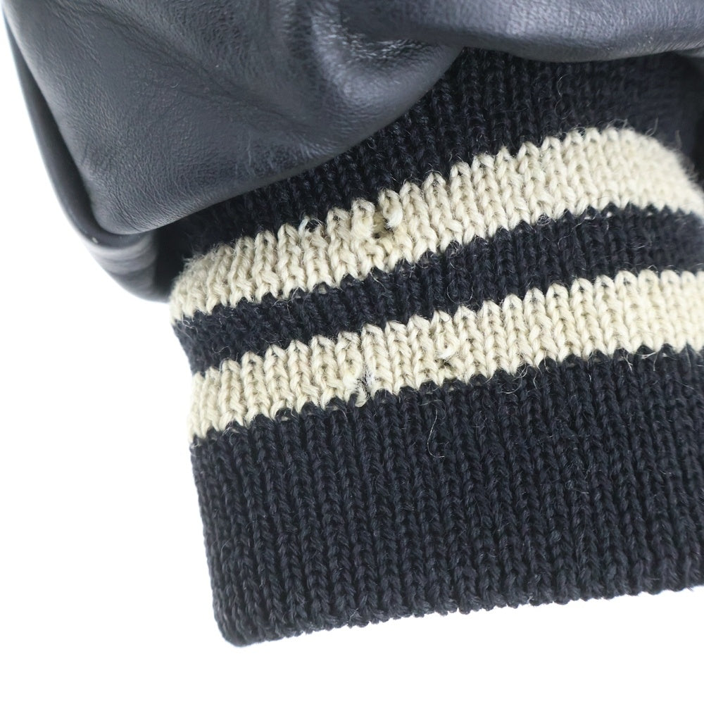 VINTAGE(ヴィンテージ) BACK DROP バックドロップ アーム切り替 ワッペン付き スタジャン ブラック