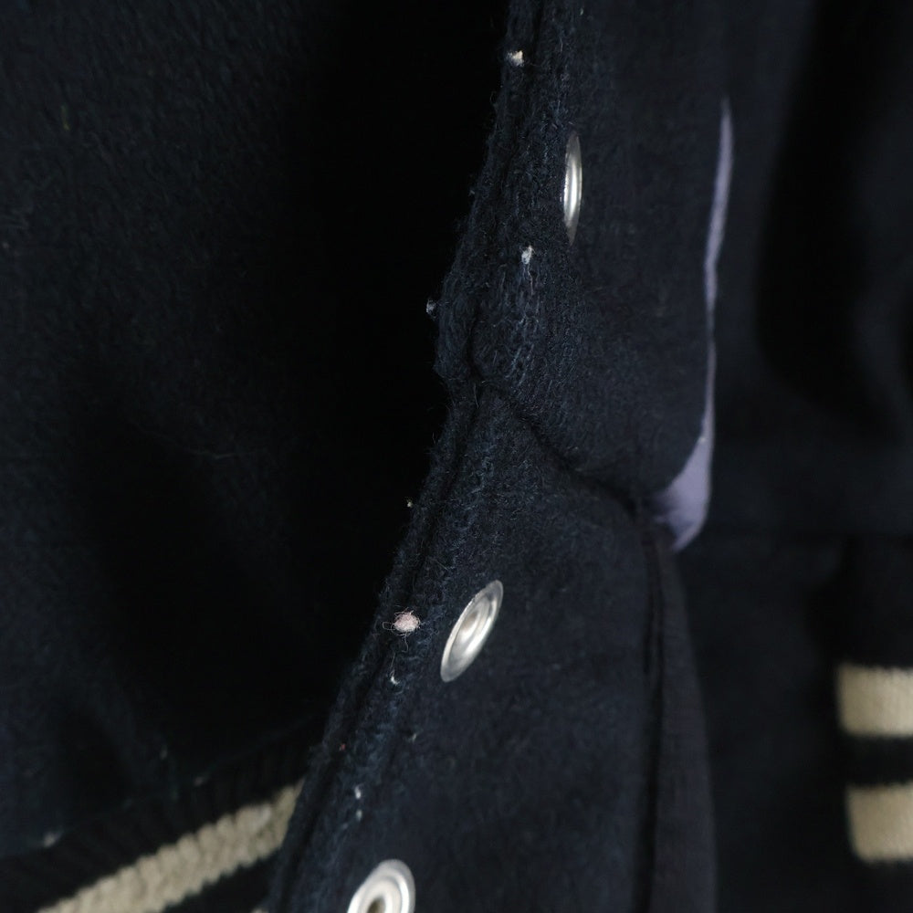 VINTAGE(ヴィンテージ) BACK DROP バックドロップ アーム切り替 ワッペン付き スタジャン ブラック