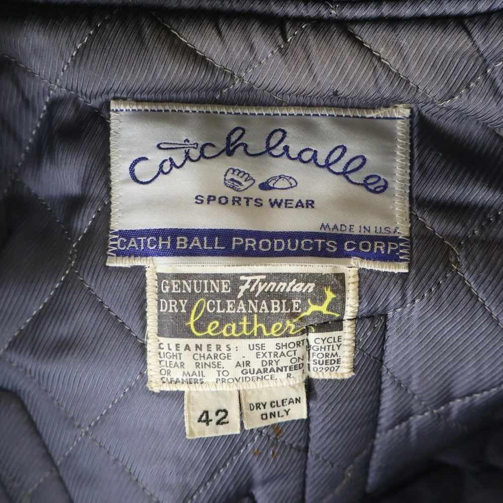 VINTAGE(ヴィンテージ) BACK DROP バックドロップ アーム切り替 ワッペン付き スタジャン ブラック