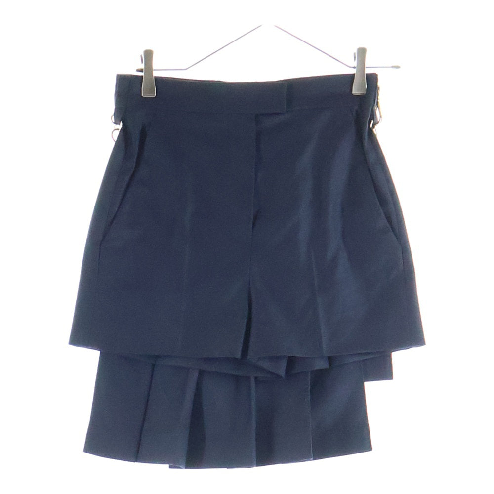 FENDI(フェンディ) 23AW High Waist Slim Fit Shorts ハイウェスト スリムフィット ショーツ ネイビー FR6533 AM3N レディース