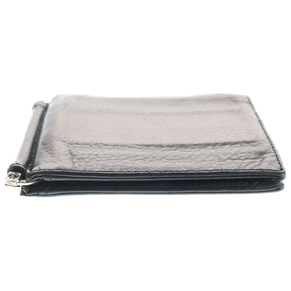 CHROME HEARTS(クロムハーツ) WALLET MONEY CLIP マネークリップ付き レザーウォレット財布 ブラック