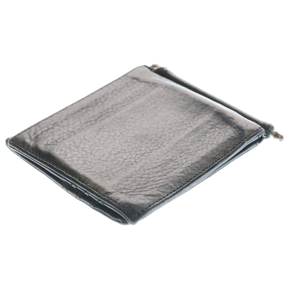 CHROME HEARTS(クロムハーツ) WALLET MONEY CLIP マネークリップ付き レザーウォレット財布 ブラック