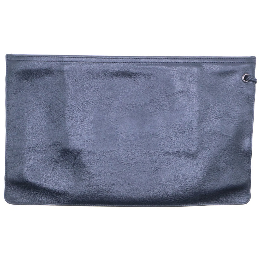 CHROME HEARTS(クロムハーツ) FLAT MED PLANE レザー クラッチバッグ セカンドバック ブラック