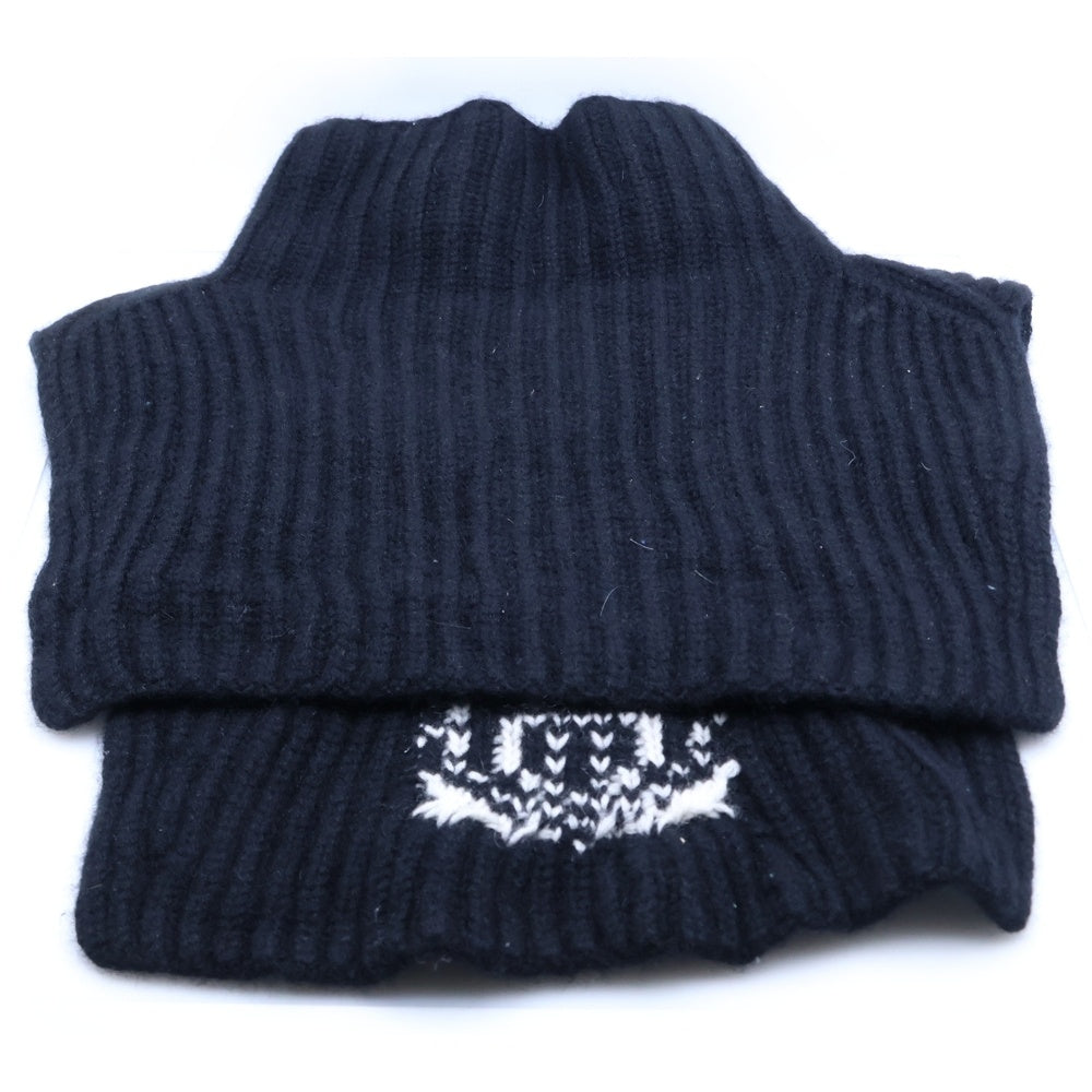 PRADA(プラダ) フロントロゴ カシミア マフラー ブラック UMS417