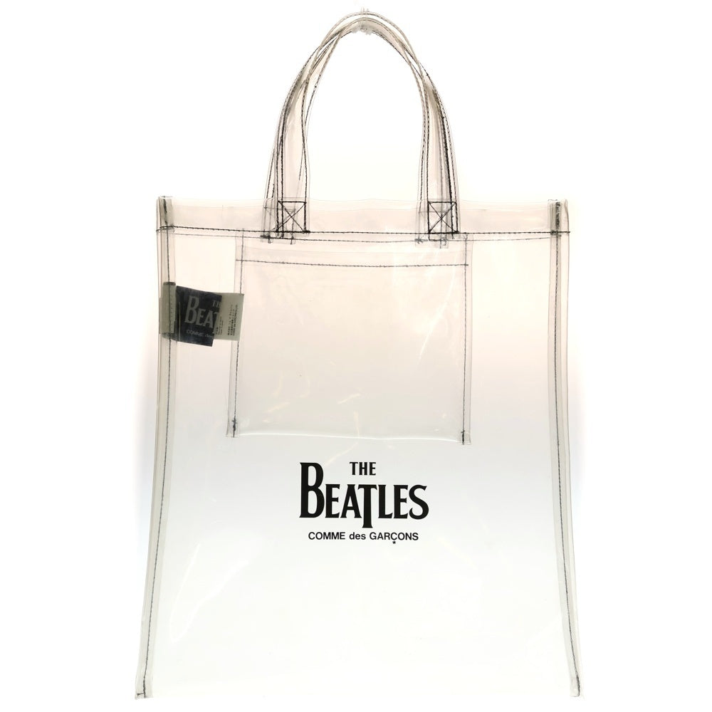 COMME des GARCONS(コムデギャルソン) ×The Beatles PVC Logo Printed Bag ×ザビートルズ ロゴプリント クリアトートバッグ VZ-K 249