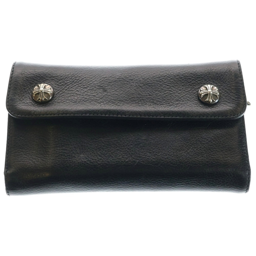 CHROME HEARTS(クロムハーツ) WAVE ウェーブ レザーウォレット 財布 ブラック BCA375