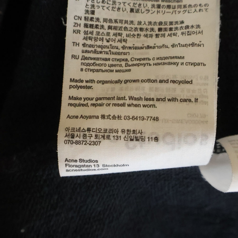Acne Studios(アクネ ストゥディオズ) 25SS ロゴプリント ダメージ加工スウェットクルーネックシャツ グレー FN-UX-SWEA000044