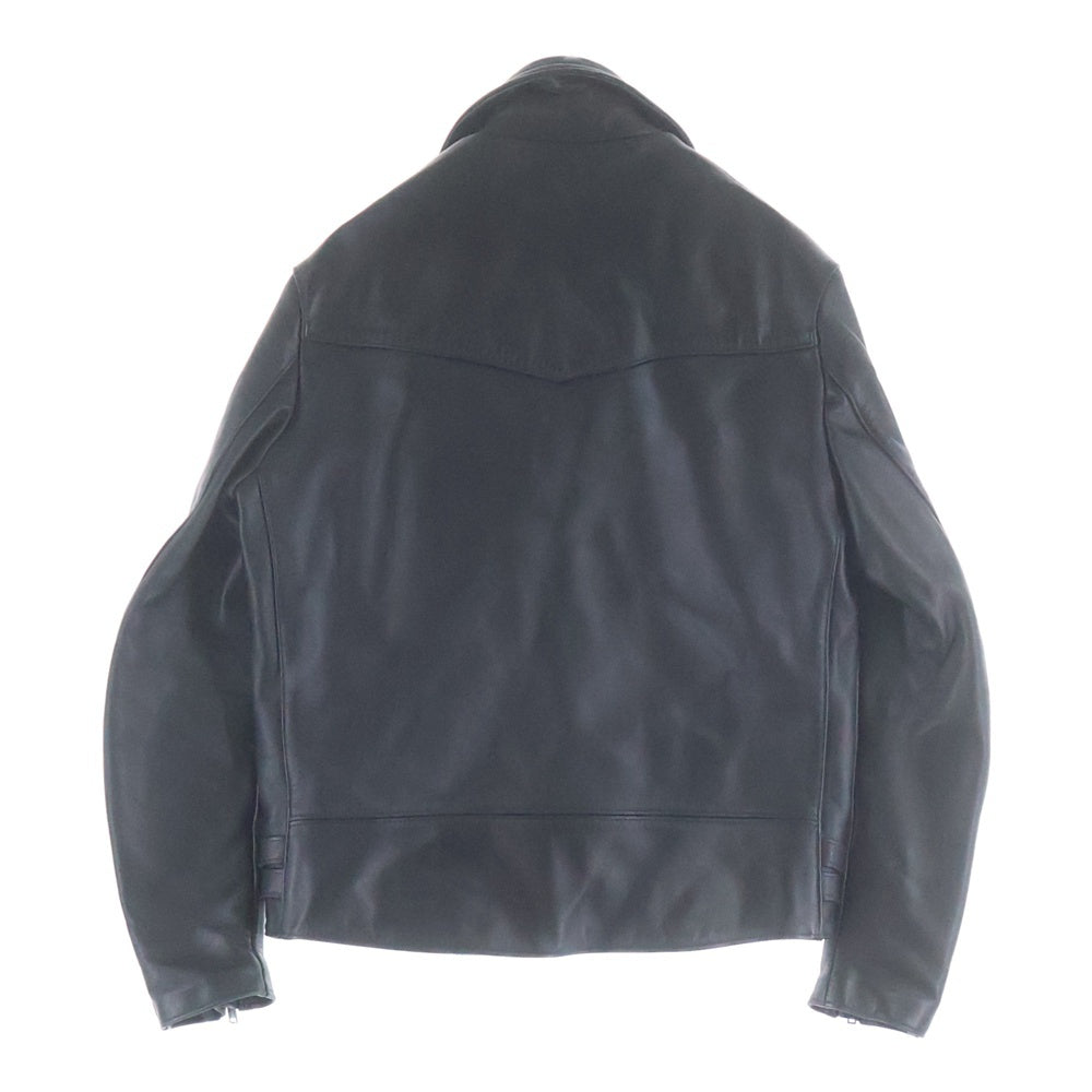 666 LEATHER WEAR(トリプルシックスレザーウェア) ダブル ライダース レザー ジャケット ブラック