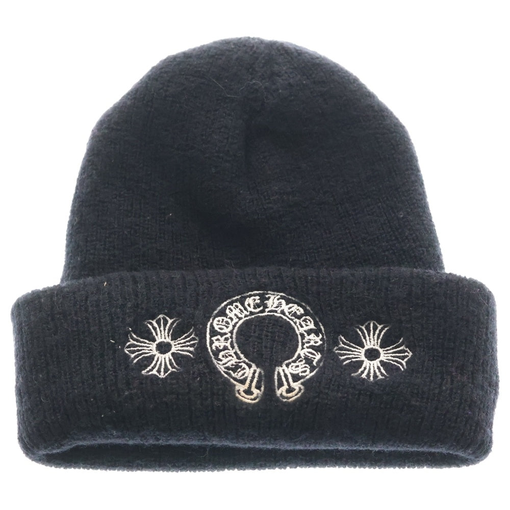 新品未使用 CHROME HEARTS クロムハーツ ビーニー ブラック CHROME HEARTS(クロムハーツ) WOOL WATCH CAP CHプラスホースシュー