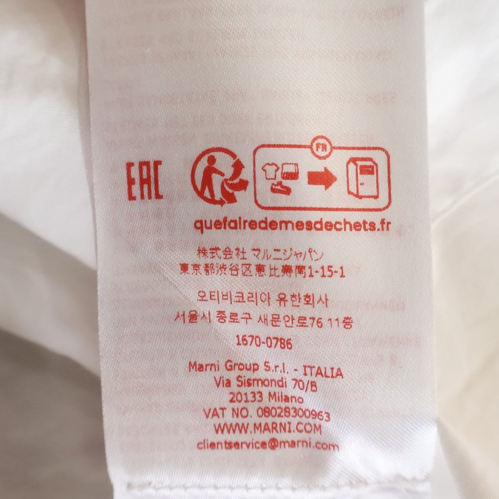 MARNI(マルニ) コットン半袖シャツ ホワイト/ブルー CAMA0644QS レディース