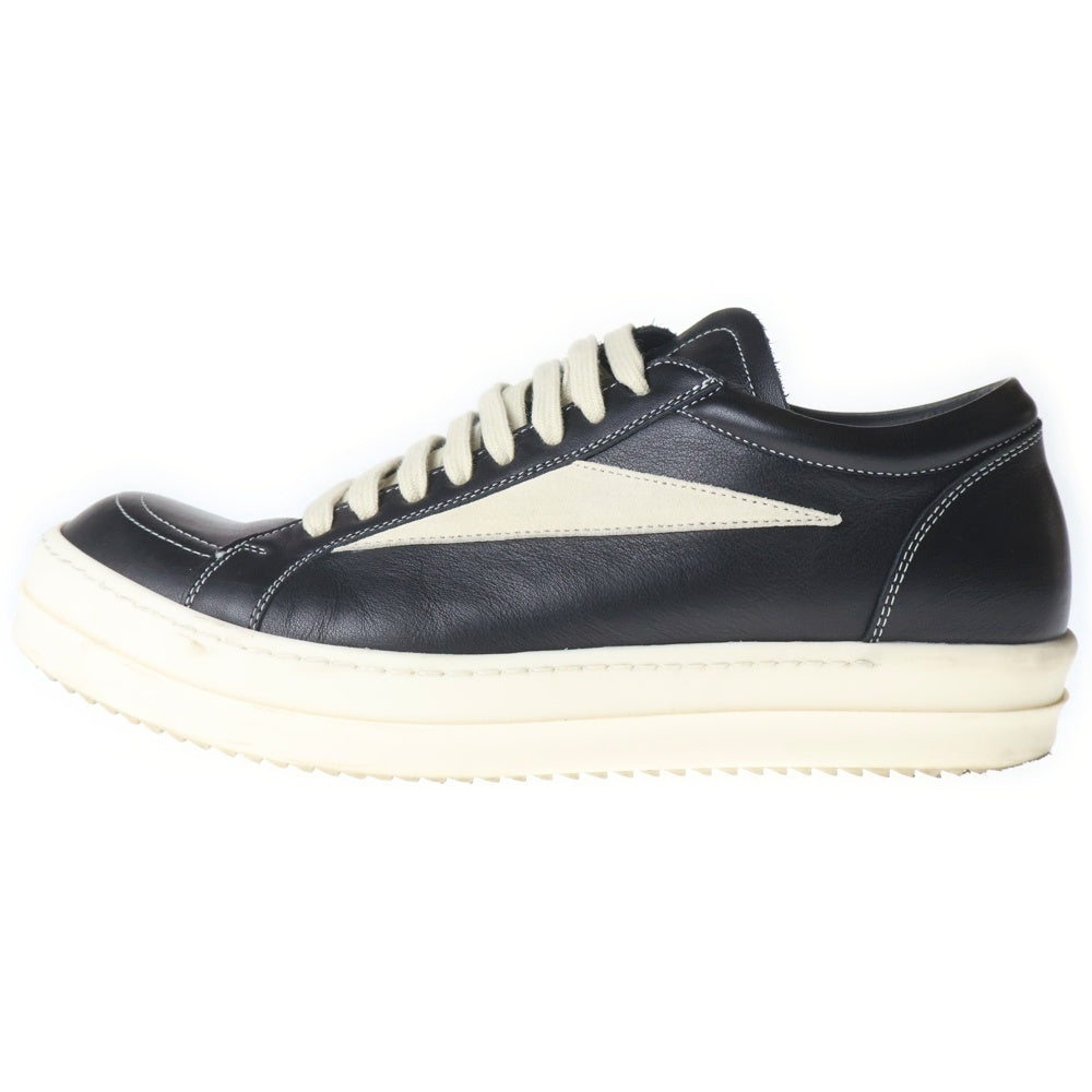 Rick Owens(リックオウエンス) VINTAGE SNEAKS ヴィンテージ ローカット スニーカー ブラック/ホワイト RU01F2897