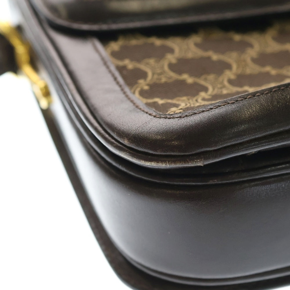 CELINE(セリーヌ) マカダム トリオンフ ショルダーバッグ ブラウン レディース