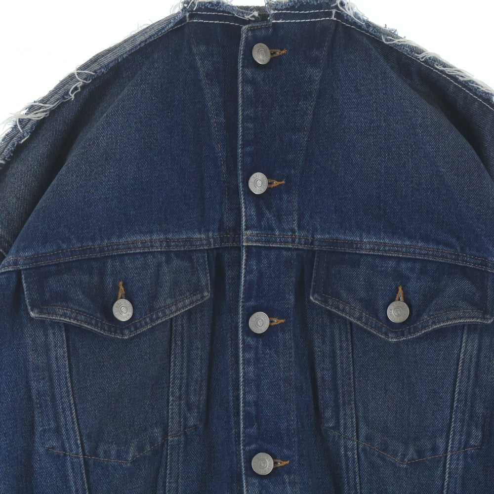 MM6 Maison Margiela(エムエムシックスメゾンマルジェラ) 23SS フラットデザイン オーバーサイズ デニムジャケット インディゴ S52AM0225