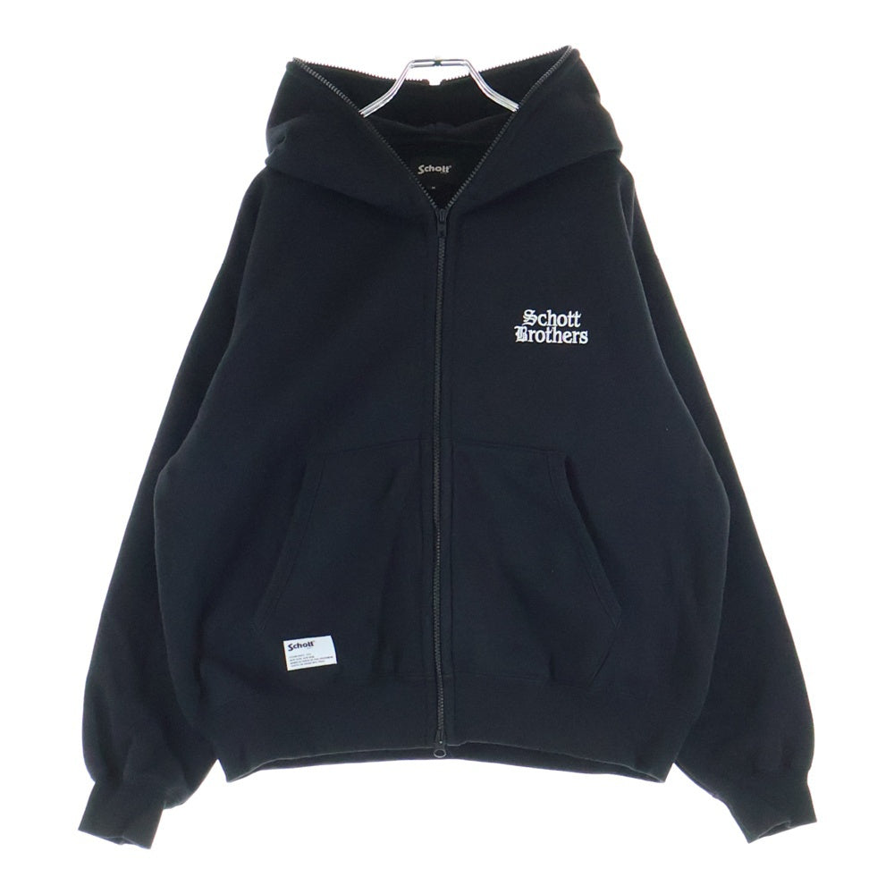 SCHOTT(ショット) B.S ZIP HOODED SWEAT ブラックシープ フルジップ スウェット パーカー ブラック 782ー5231010