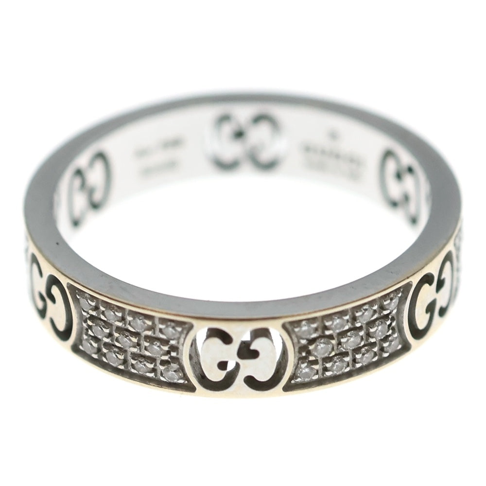 GUCCI(グッチ) アイコンスターダスト パヴェ リング ホワイトゴールド レディース