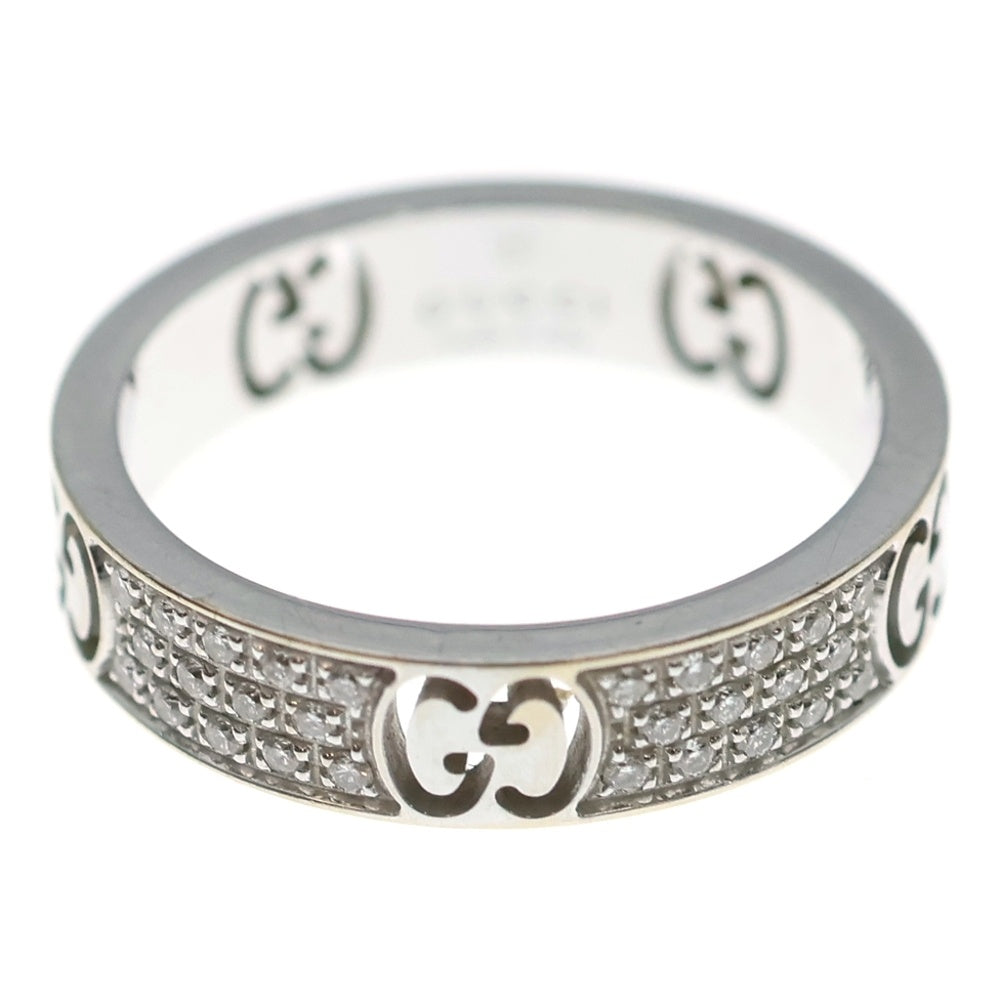GUCCI(グッチ) アイコンスターダスト パヴェ リング ホワイトゴールド レディース