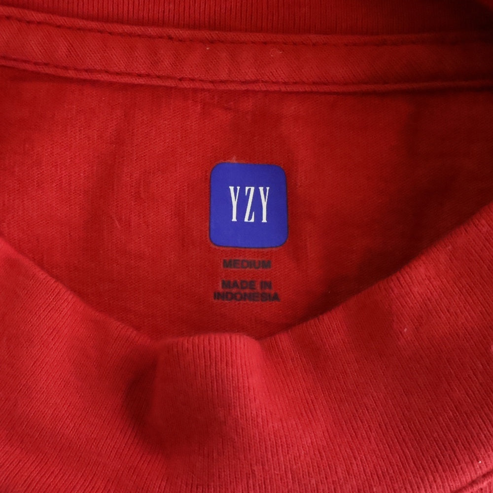 YEEZY GAP(イージーギャップ) ×BALENCIAGA LOGO 3/4 SLEEVE TEE バレンシアガ フロントロゴ 半袖Tシャツ カットソー レッド