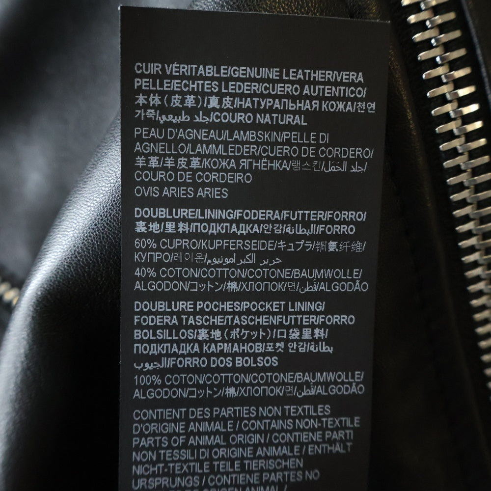 SAINT LAURENT PARIS(サンローランパリ) Keith Racer Jacket キースレーサー レザー ライダースジャケット ブラック 362239