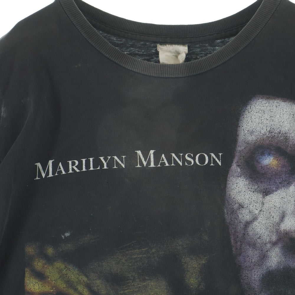 VINTAGE(ヴィンテージ) 90s Marilyn Manson マリリンマンソン 半袖Tシャツ カットソー ブラック