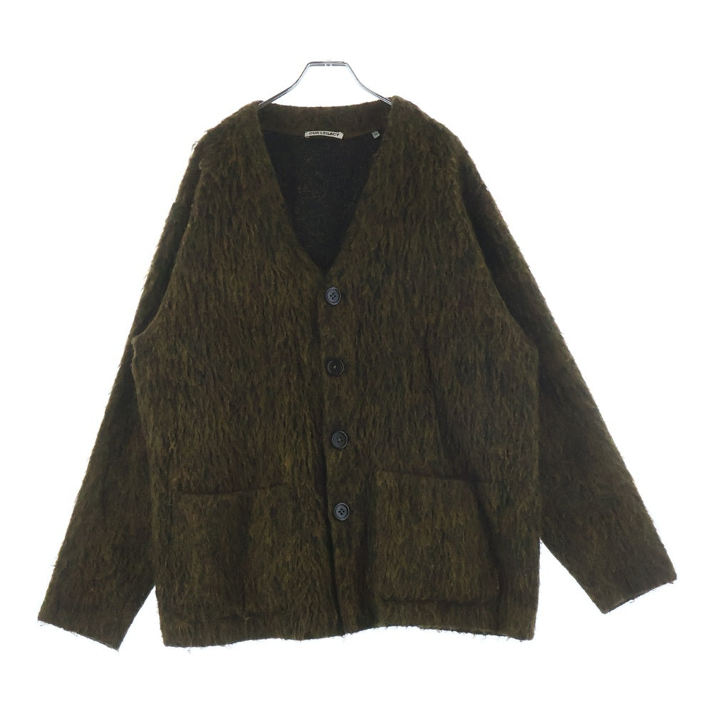 OUR LEGACY(アワーレガシー) 21AW CARDIGAN OLIVE MELANGE MOHAIR モヘヤニットカーディガン カーキ M4213CRM