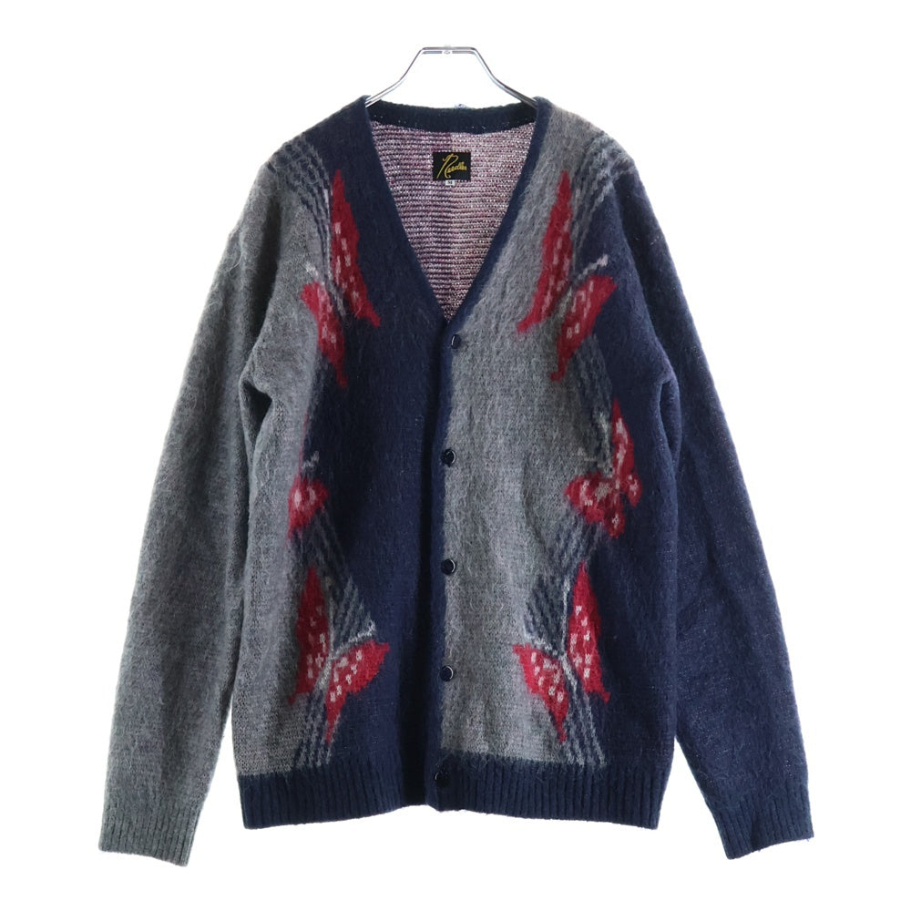 Needles(ニードルス) 22AW MOHIAR PAPILLON CARDIGAN モヘア パピヨン ニット カーディガン グレー LQ275