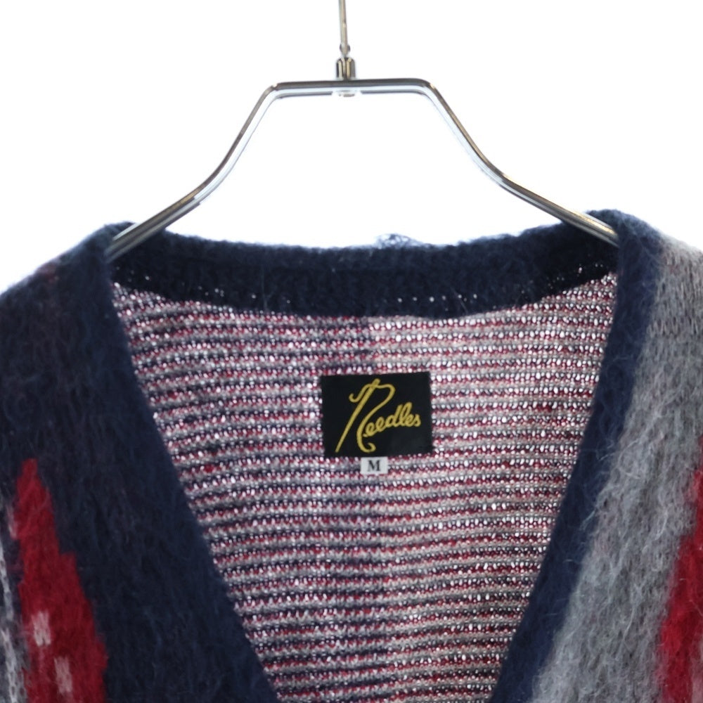 Needles(ニードルス) 22AW MOHIAR PAPILLON CARDIGAN モヘア パピヨン ニット カーディガン グレー LQ275