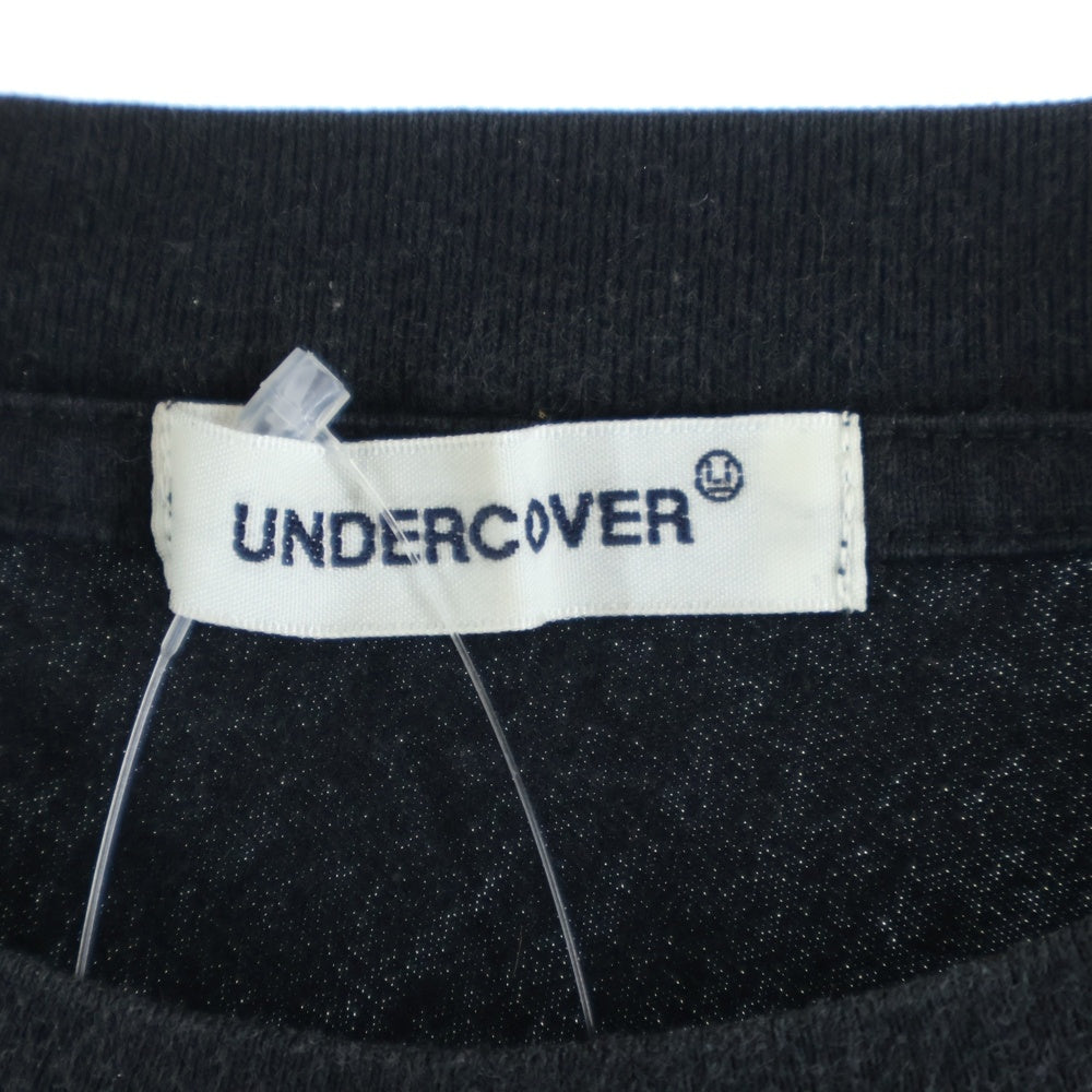 UNDERCOVER(アンダーカバー) 24AW GURUGURU スパイラル切替 TEE 半袖Tシャツ カットソー ブラック UP2D4809-1