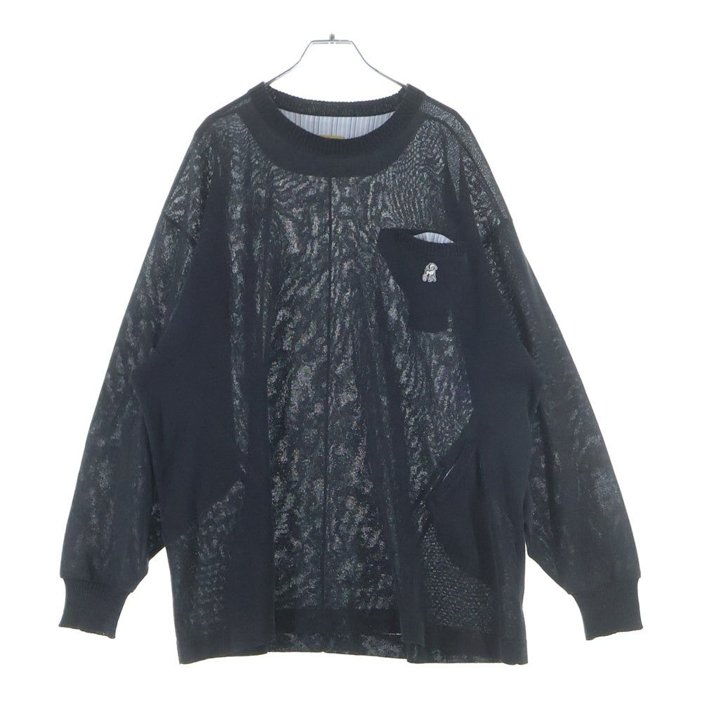 UNDERCOVER(アンダーカバー) the Shepherd 和紙混 ニットプルオーバーニット クルーネックニット グレー US1D4902
