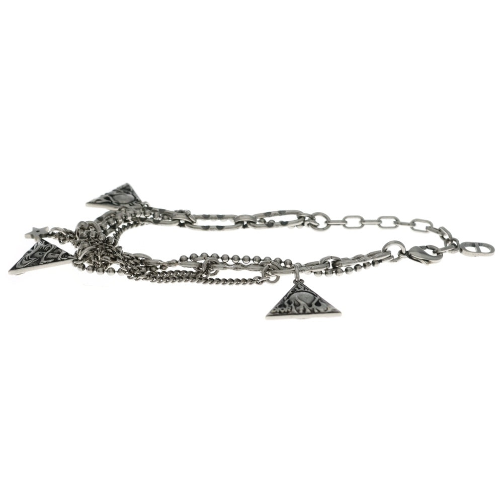 DIOR(ディオール) BRACELET BUCKLE CHAIN LINK MONOGRAM CD チェーン ブレスレット シルバー レディース