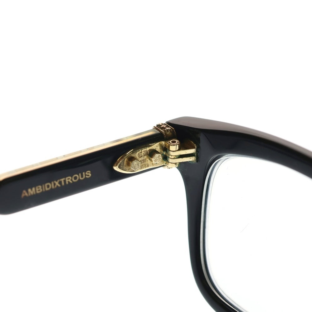 CHROME HEARTS(クロムハーツ) AMBIDIXTROUS アンビデクストラス 53 CHプラス ウェリントン型 サングラス メガネ ブラック/ゴールド