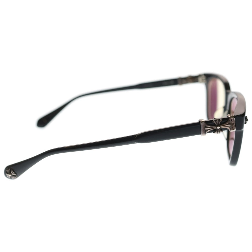 CHROME HEARTS(クロムハーツ) COX UCKER CHクロステンプル ウェリントンフレーム サングラス アイウェア メガネ ブラック/シルバー