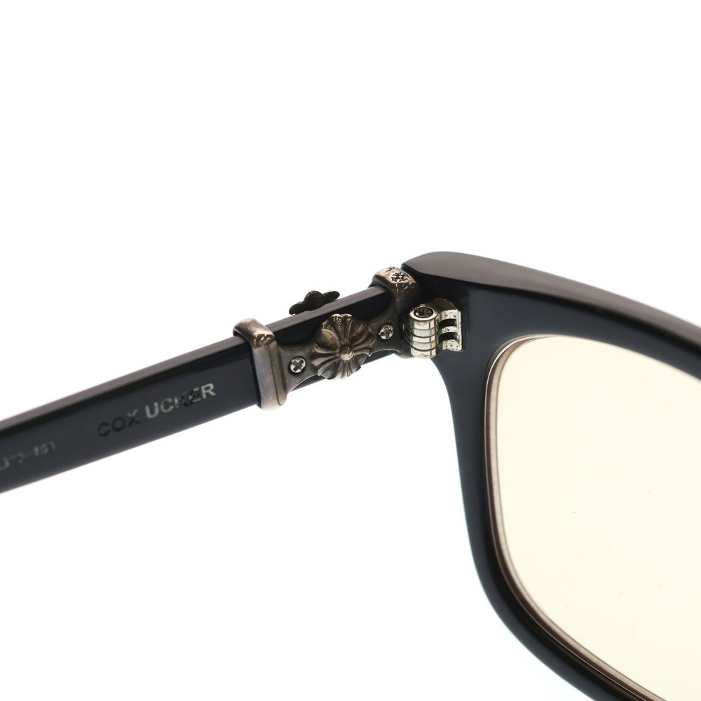 CHROME HEARTS(クロムハーツ) COX UCKER CHクロステンプル ウェリントンフレーム サングラス アイウェア メガネ ブラック/シルバー