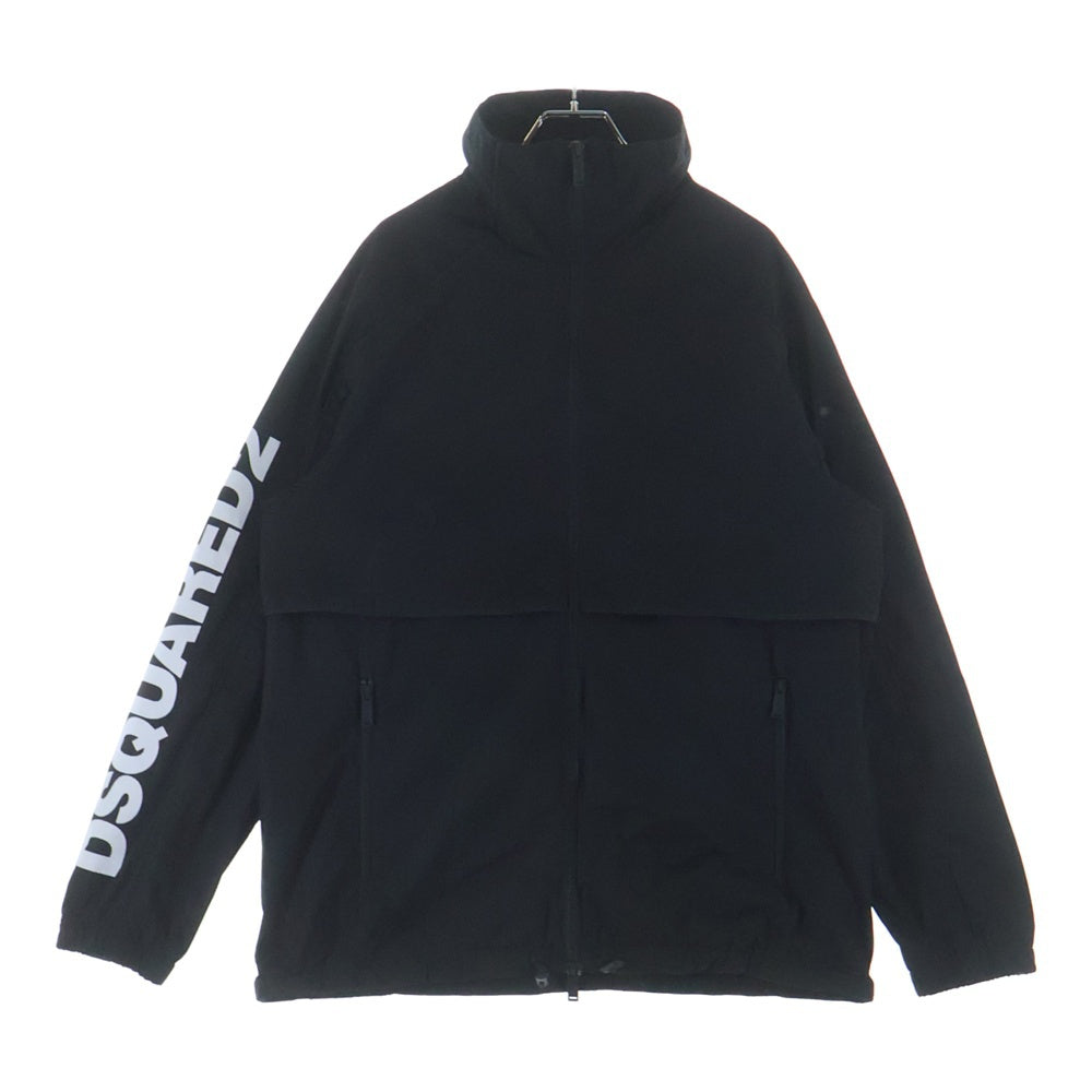 DSQUARED2(ディースクエアード) GLOBETROTTER SPORTS JACKET ナイロンジップアップジャケット ブラック S74AM1318
