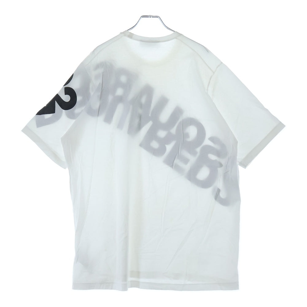 DSQUARED2(ディースクエアード) 20SS BIG LOGO PRINT ビックロゴプリント 半袖Tシャツ カットソー ホワイト S74GD0664