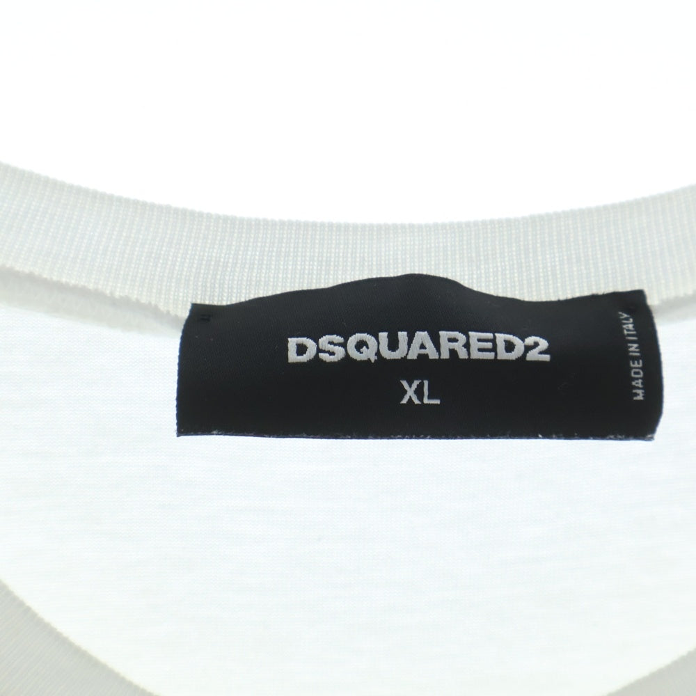 DSQUARED2(ディースクエアード) 20SS BIG LOGO PRINT ビックロゴプリント 半袖Tシャツ カットソー ホワイト S74GD0664