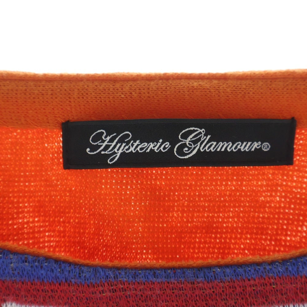 HYSTERIC GLAMOUR(ヒステリックグラマー) M&T フロントデザインニット セーター オレンジ 01193NO03