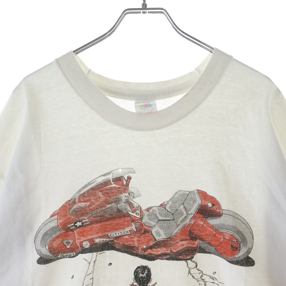 VINTAGE(ヴィンテージ) 80s AKIRA Tee アキラ 金田バイクプリント クルーネック半袖Tシャツ カットソー ホワイト FRUITタグ