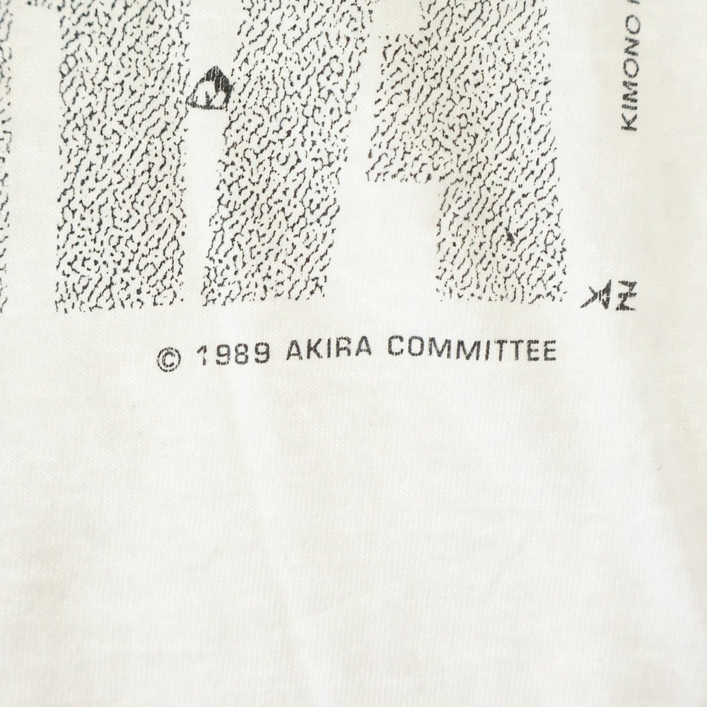 VINTAGE(ヴィンテージ) 80s AKIRA Tee アキラ 金田バイクプリント クルーネック半袖Tシャツ カットソー ホワイト FRUITタグ
