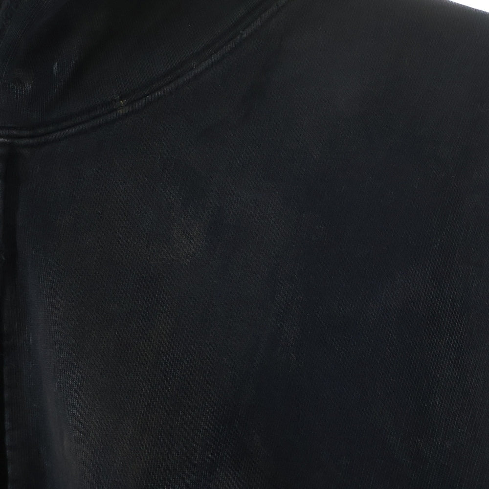 BALENCIAGA(バレンシアガ) 23SS Zip-Up Hoodieダメージ加工ジップパーカー ブラック 744454