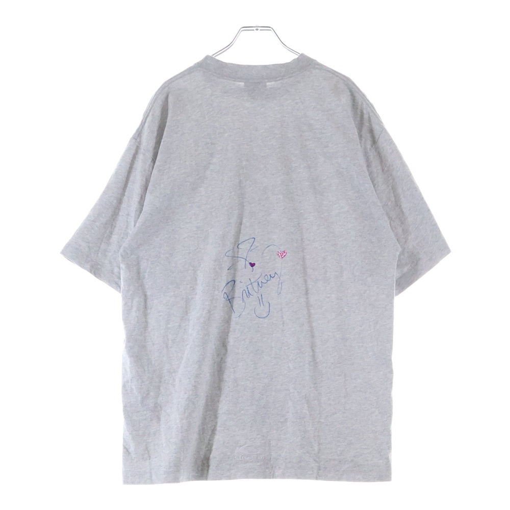BALENCIAGA(バレンシアガ) 26SS Britney Spears t-shirt ブリトニースピアーズ オーバーサイズ 半袖Tシャツ カットソー グレー 764235 TTVJ8