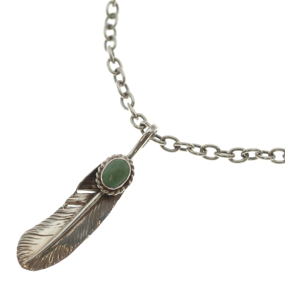 ARIZONA FREEDOM(アリゾナフリーダム) 銀縄ターコイズフェザートップ チェーン付きネックレス シルバー