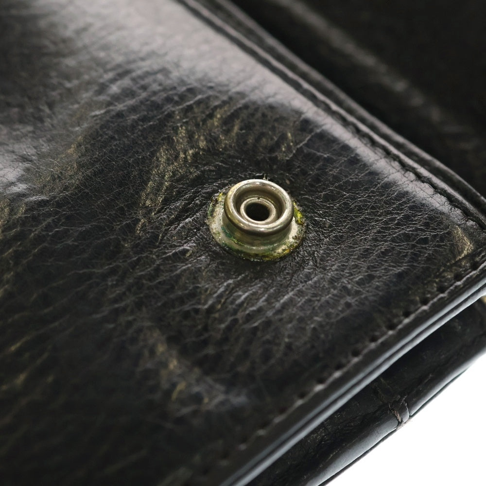 CHROME HEARTS(クロムハーツ) WAVE ウェーブ レザーウォレット 財布 ブラック BCA375