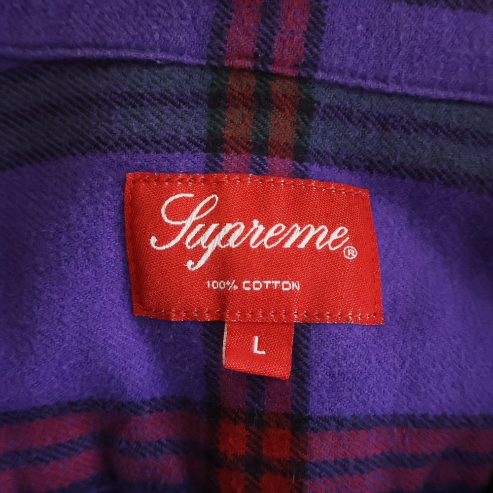 SUPREME(シュプリーム) 19AW Tartan Flannel Shirt タータンチェック ネルシャツ パープル/レッド