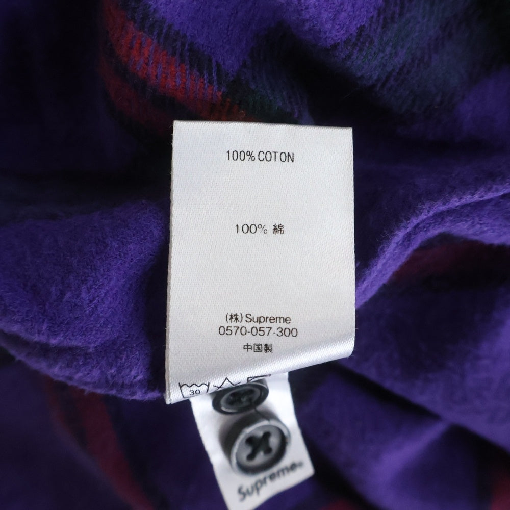 SUPREME(シュプリーム) 19AW Tartan Flannel Shirt タータンチェック ネルシャツ パープル/レッド