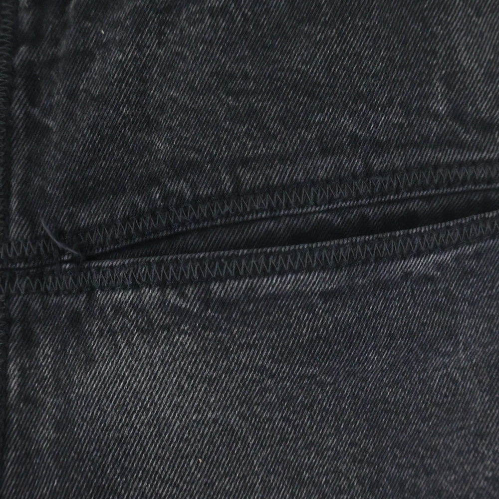 FILTH(フィルス) FRONT ZIP BAGGY DENIM SHORTS バギー デニム ショーツ ブラック FL-SS24-PT01